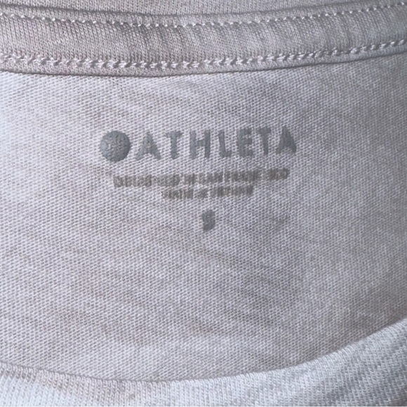 Athleta Organic Daily Camo Crew Tee Sea Salt SIZE S - Picture 6 of 9